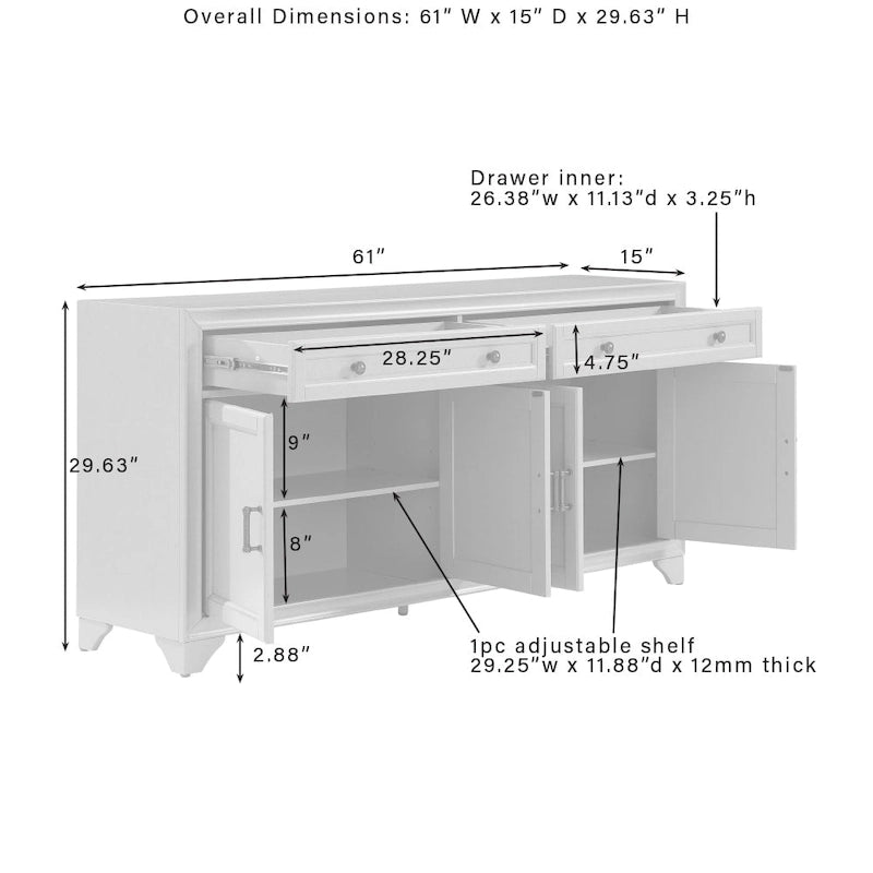 Buffet Crosley Tara - 15x61x29.63
