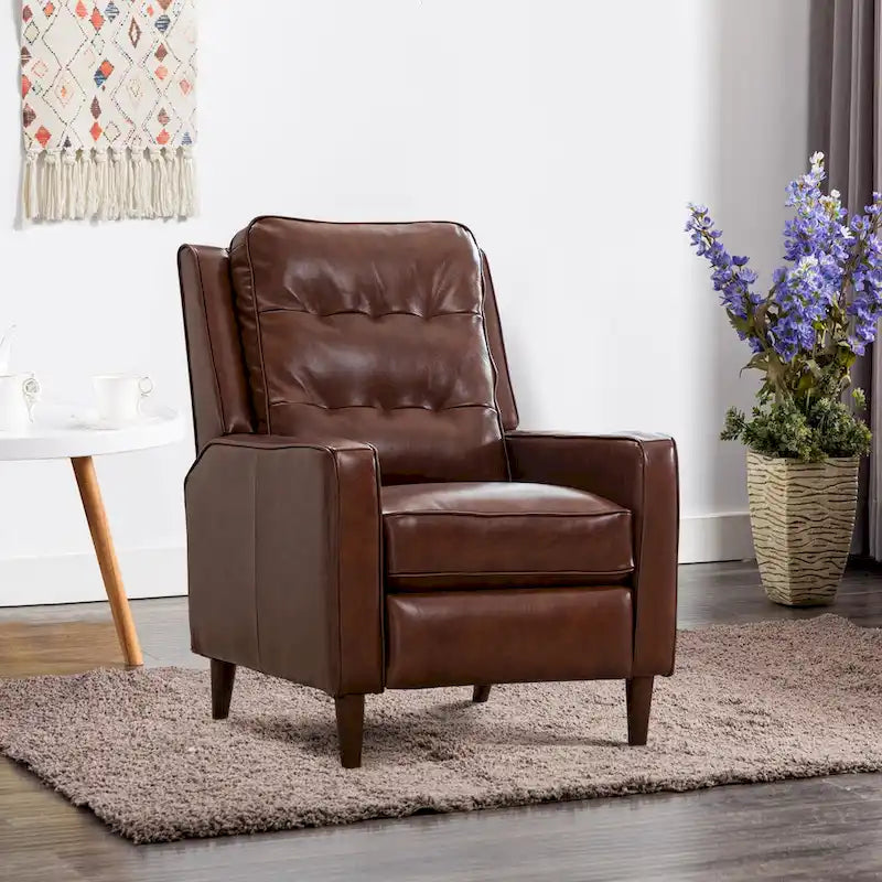 Fauteuil inclinable, Fauteuil inclinable en tissu avec décoration rivetée, Fauteuil d'appoint individuel