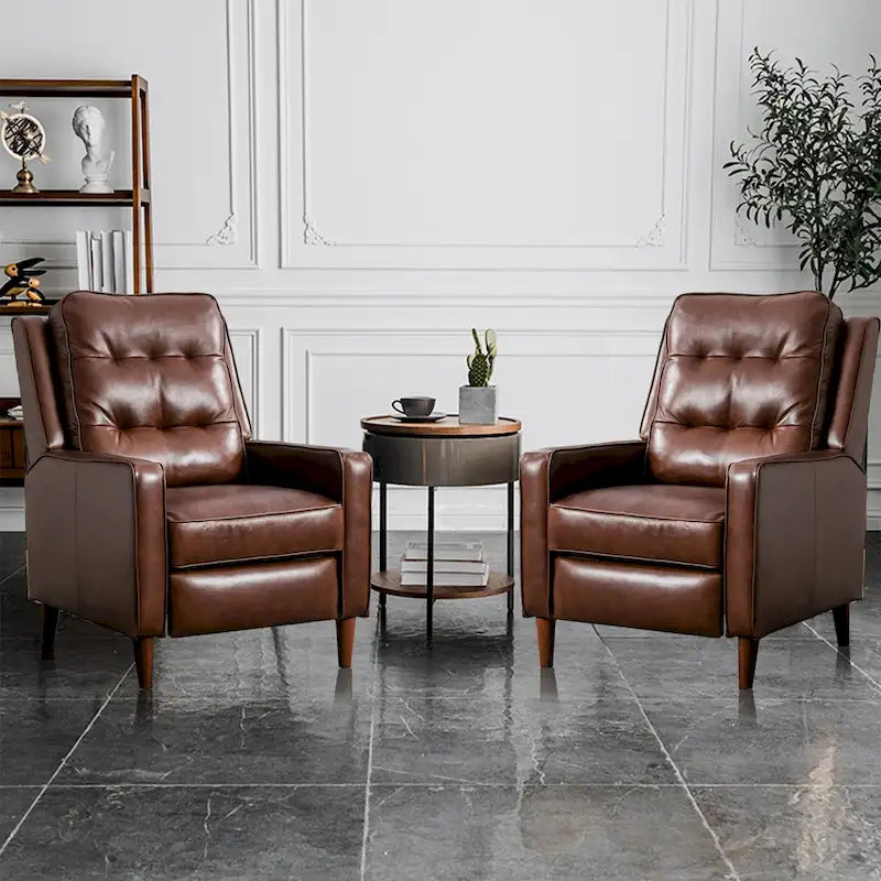 Fauteuil inclinable, Fauteuil inclinable en tissu avec décoration rivetée, Fauteuil d'appoint individuel