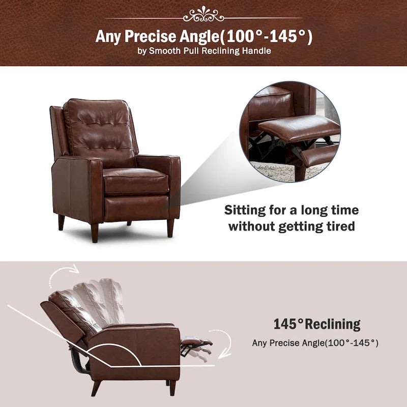 Fauteuil inclinable, Fauteuil inclinable en tissu avec décoration rivetée, Fauteuil d'appoint individuel