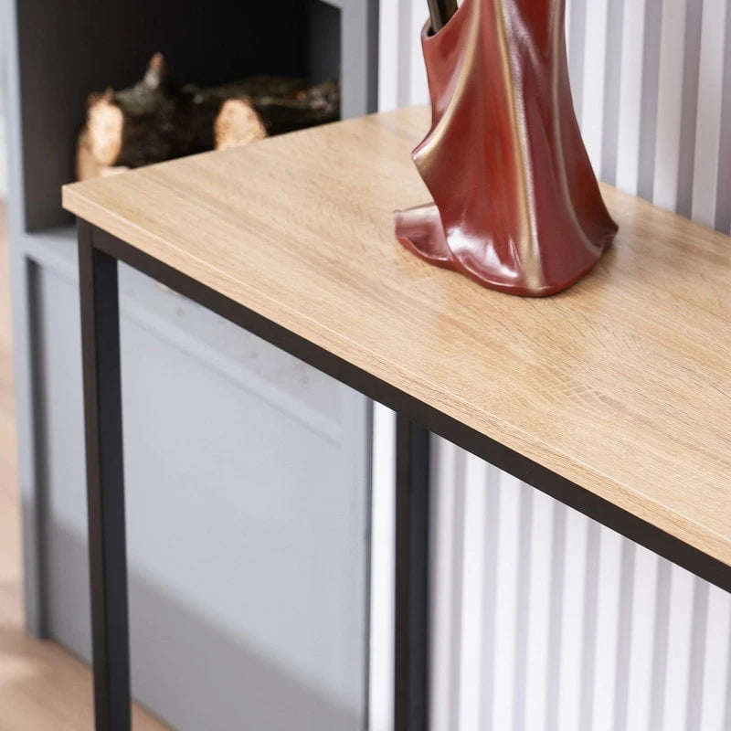 Console/Table basse moderne en métal industriel/MDF