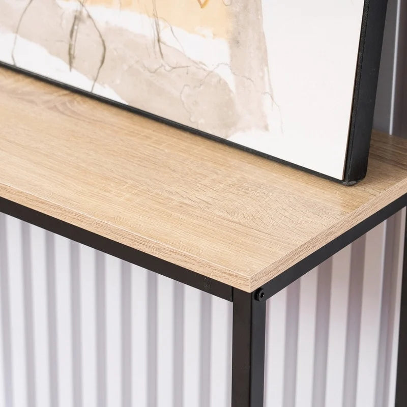 Console/Table basse moderne en métal industriel/MDF