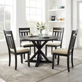 Crosley Hayden 5Pc Round Dining Set Slate Table, 4 Chairs