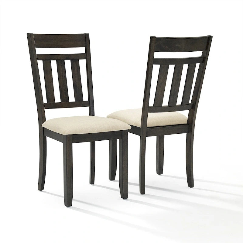 Crosley Hayden Ensemble de salle à manger rond 5 pièces Table ardoise, 4 chaises