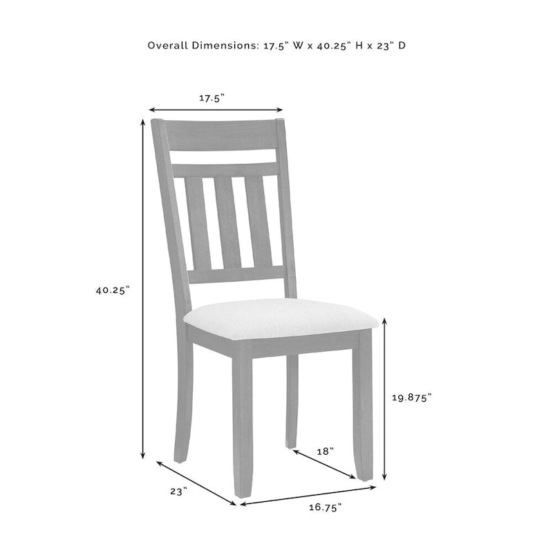Crosley Hayden Ensemble de salle à manger rond 5 pièces Table ardoise, 4 chaises