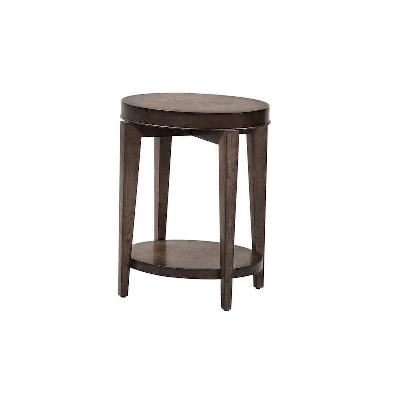 Table d'appoint ovale Penton Espresso Stone
