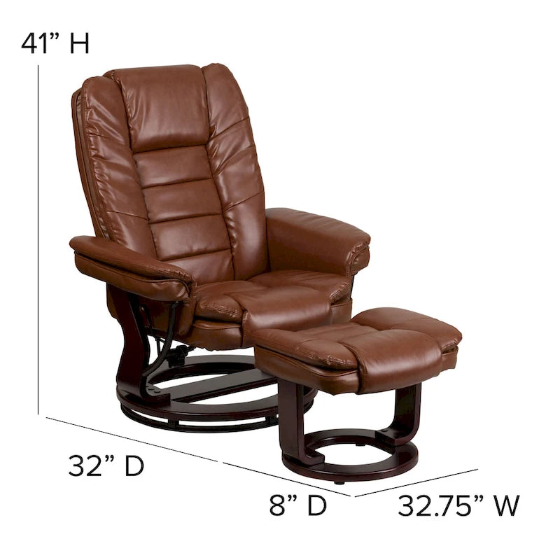 Fauteuil inclinable contemporain en similicuir LeatherSoft