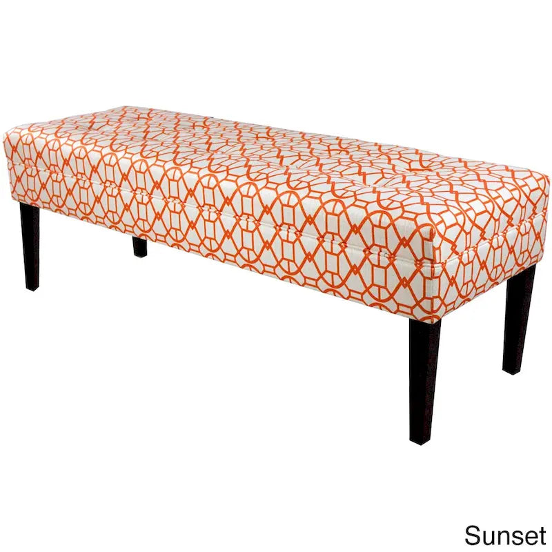 Banc long rembourré capitonné Kaya Noah