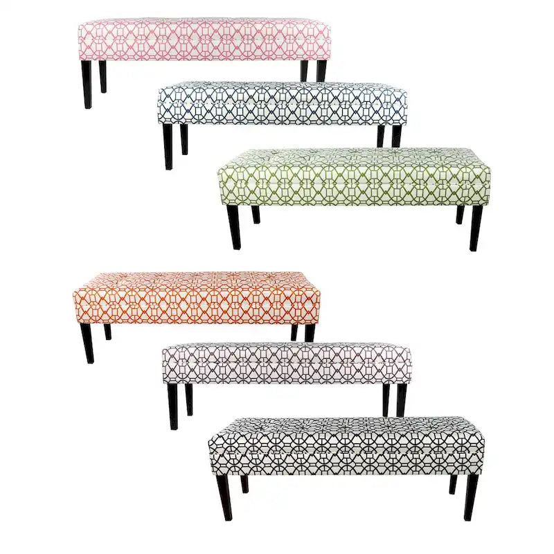 Banc long rembourré capitonné Kaya Noah