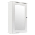 Armoire de toilette murale simple avec miroir, pour salle de bain, étagère, blanche