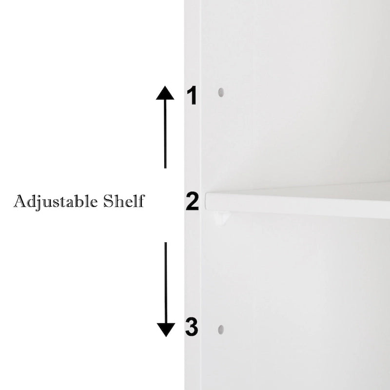 Armoire de toilette murale simple avec miroir, pour salle de bain, étagère, blanche