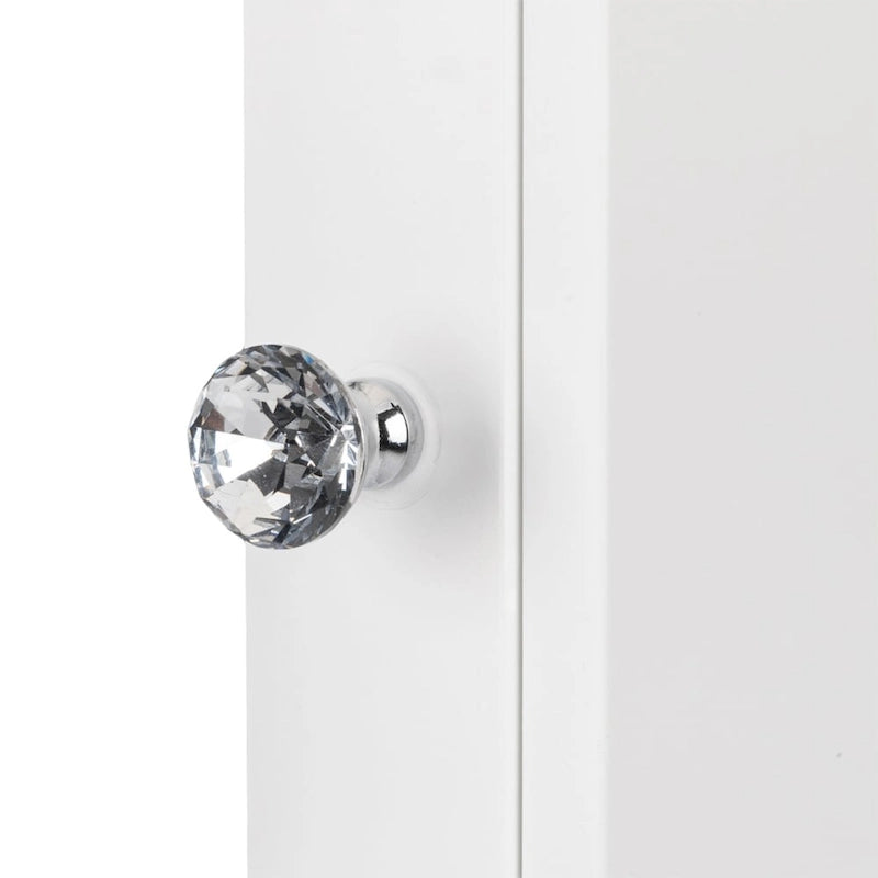 Armoire de toilette murale simple avec miroir, pour salle de bain, étagère, blanche