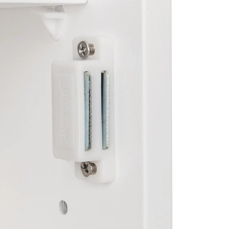 Armoire de toilette murale simple avec miroir, pour salle de bain, étagère, blanche