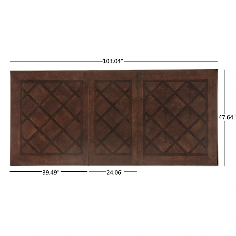 Table de salle à manger à double pied Constantinople avec rallonge par iNSPIRE Q Classic