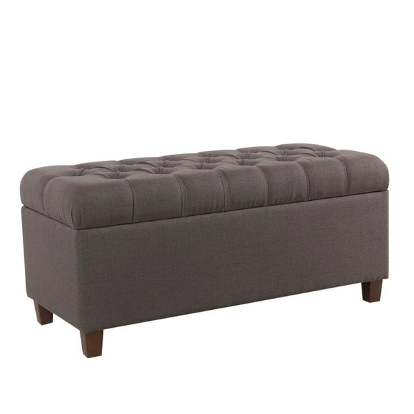 Banc de rangement capitonné Muir Copper Grove