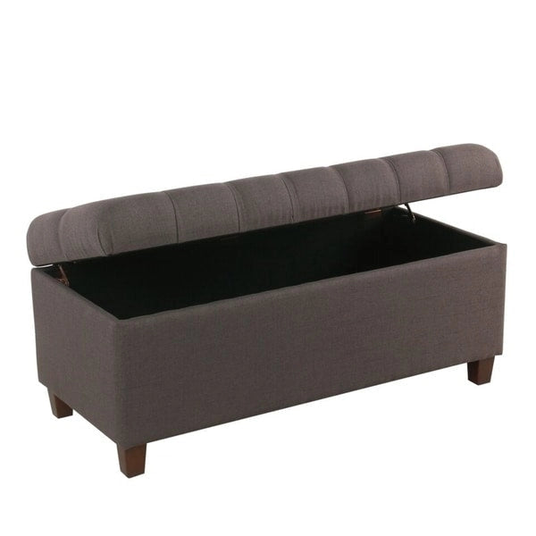 Banc de rangement capitonné Muir Copper Grove