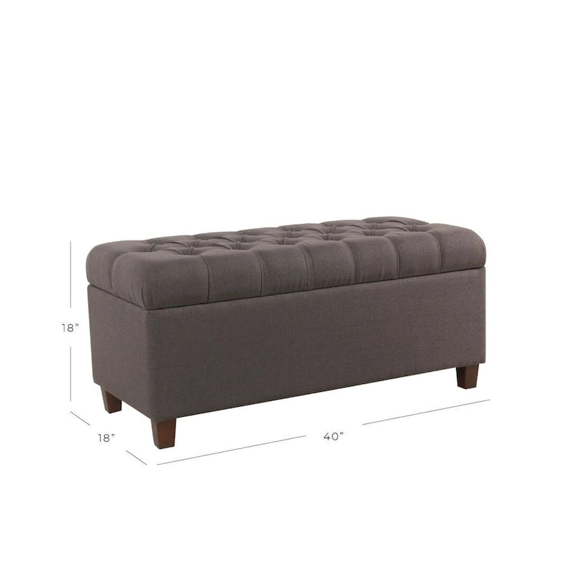Banc de rangement capitonné Muir Copper Grove
