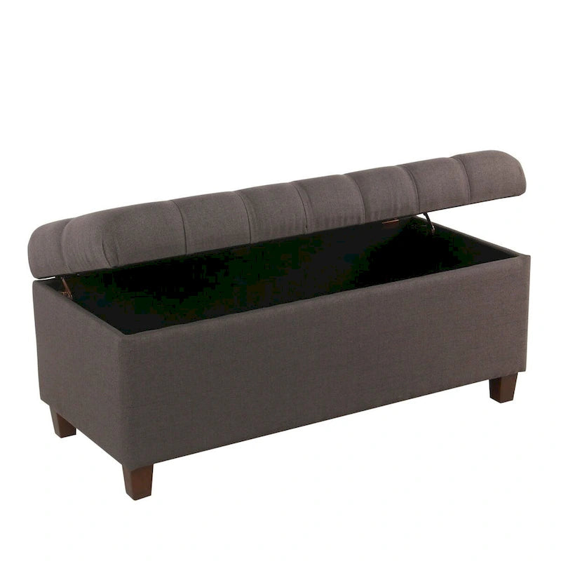 Banc de rangement capitonné Muir Copper Grove