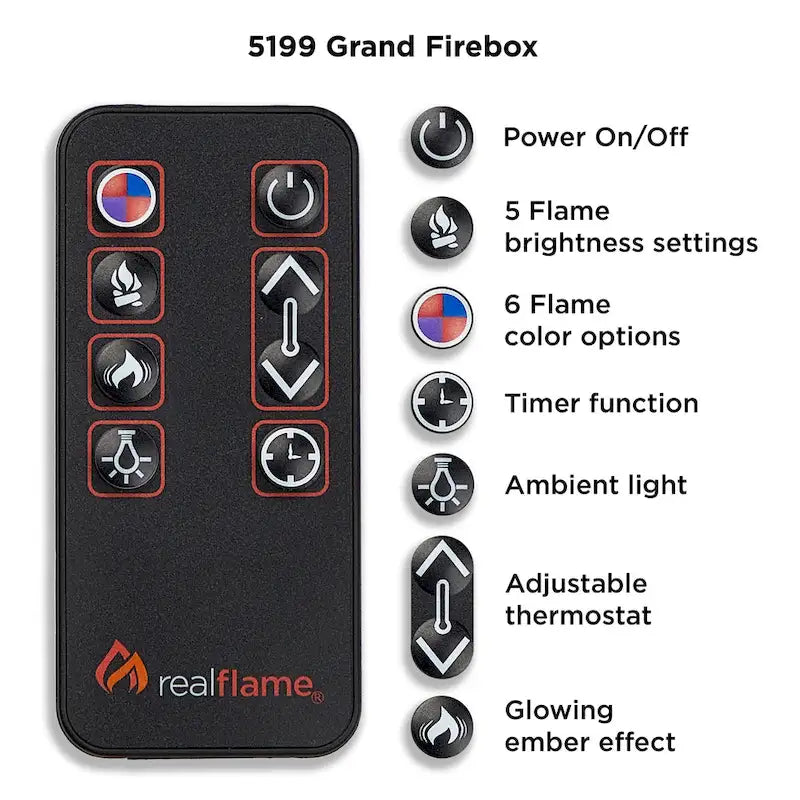 Meuble TV avec cheminée électrique Tracey 84 blanc vieilli de Real Flame