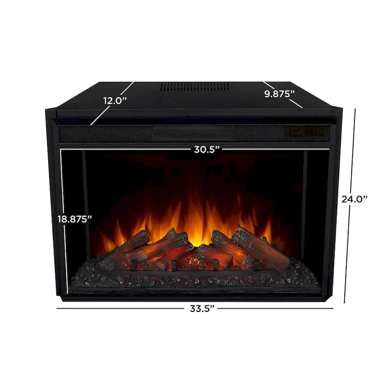 Meuble TV avec cheminée électrique Tracey 84 blanc vieilli de Real Flame