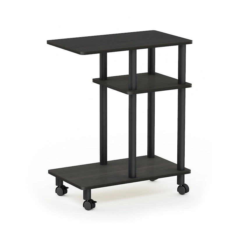 Furinno Turn-N-Tube U Shape Sofa Side Table with Casters