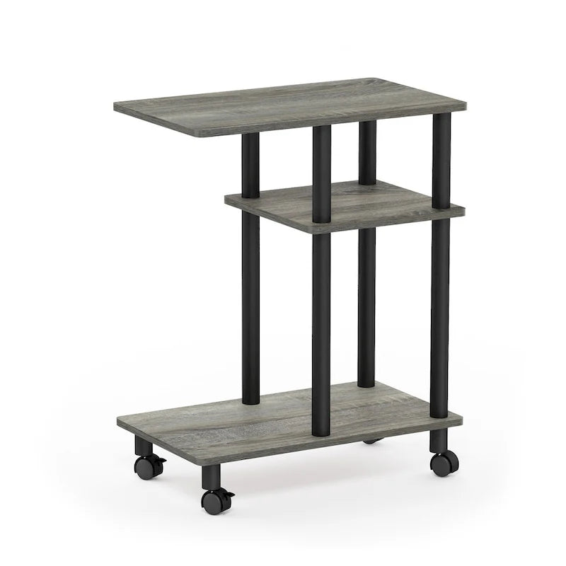 Table d'appoint de canapé en forme de U Turn-N-Tube Furinno avec roulettes