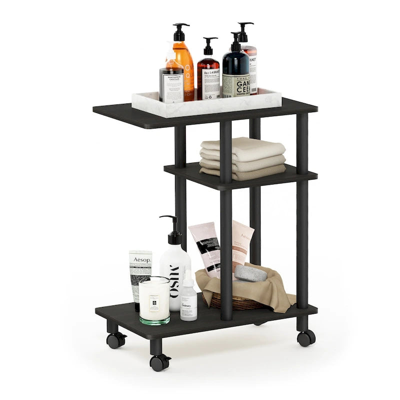 Table d'appoint de canapé en forme de U Turn-N-Tube Furinno avec roulettes