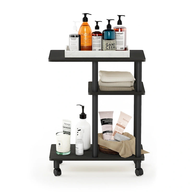Table d'appoint de canapé en forme de U Turn-N-Tube Furinno avec roulettes