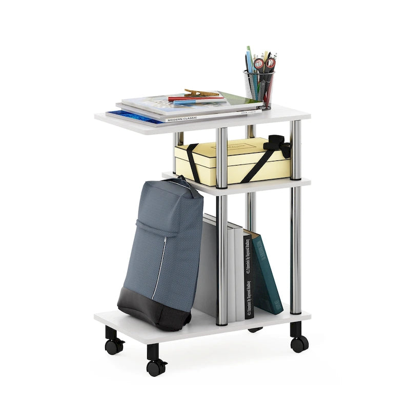 Table d'appoint de canapé en forme de U Turn-N-Tube Furinno avec roulettes
