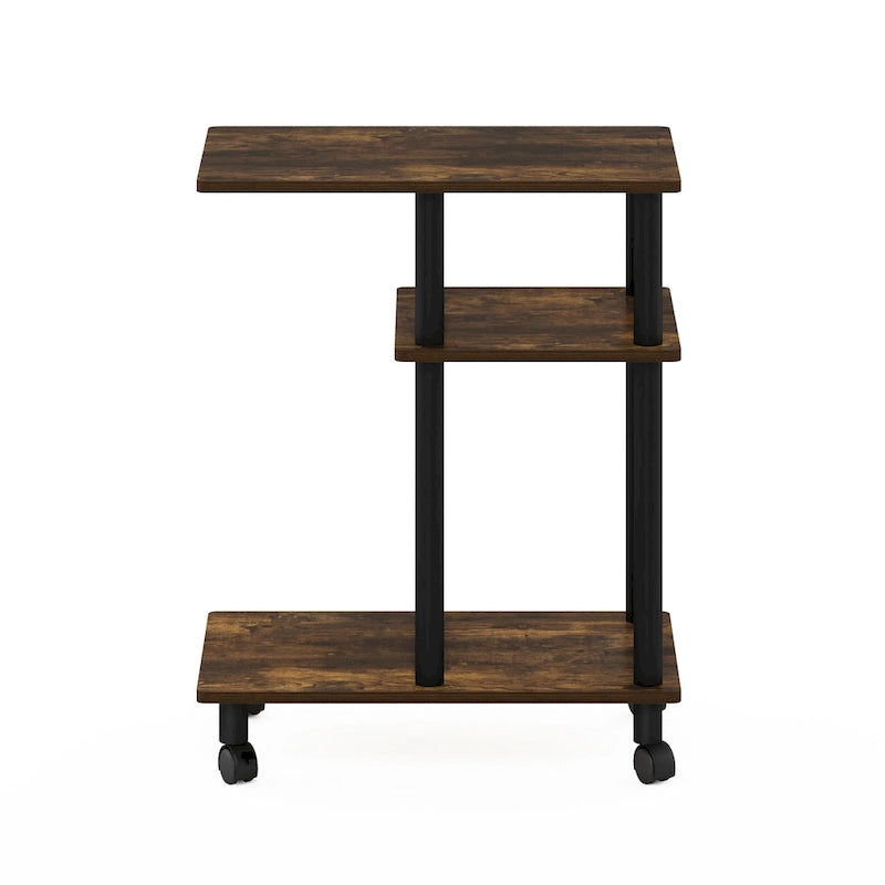 Table d'appoint de canapé en forme de U Turn-N-Tube Furinno avec roulettes