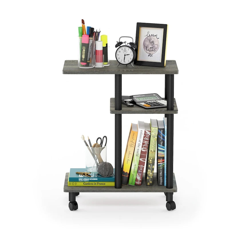 Table d'appoint de canapé en forme de U Turn-N-Tube Furinno avec roulettes