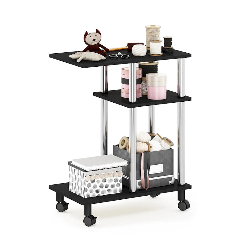 Table d'appoint de canapé en forme de U Turn-N-Tube Furinno avec roulettes