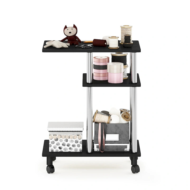Table d'appoint de canapé en forme de U Turn-N-Tube Furinno avec roulettes