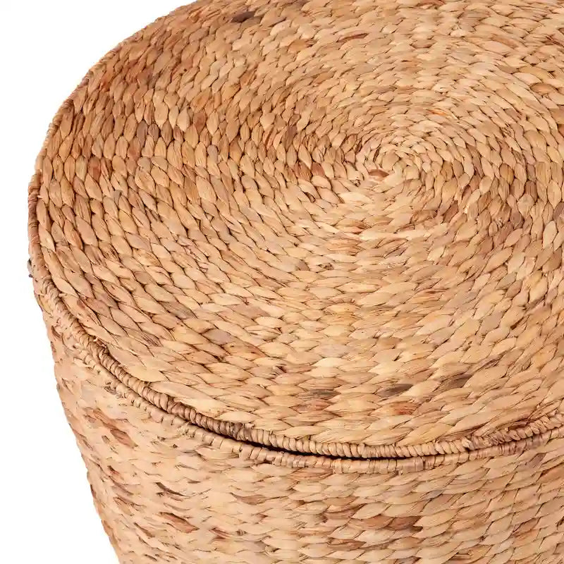 Tables basses SEI Furniture Sachi en jacinthe d'eau tressée naturelle (lot de 2) avec rangement