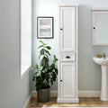 Crosley Seaside Tall Linen Cabinet Distressed White