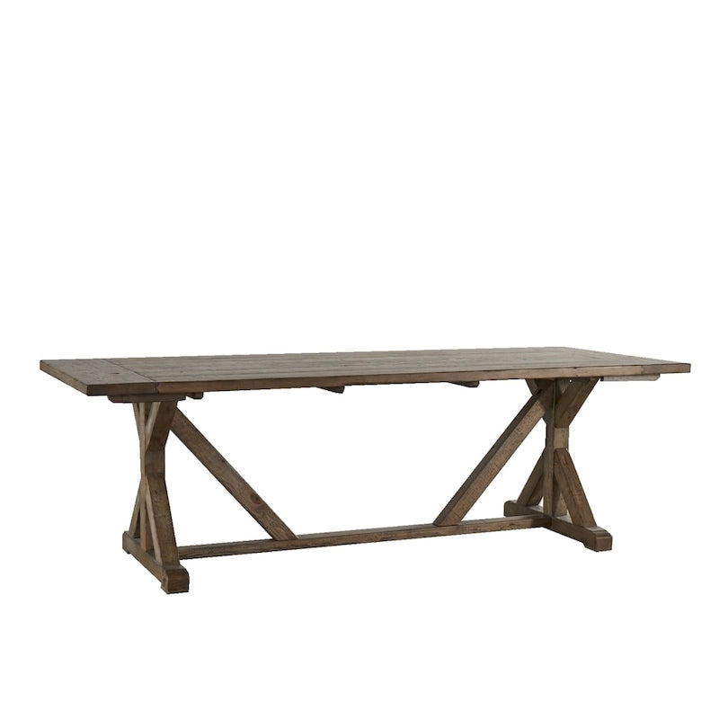 Table de ferme Paloma avec tréteaux en bois recyclé par iNSPIRE Q Artisan
