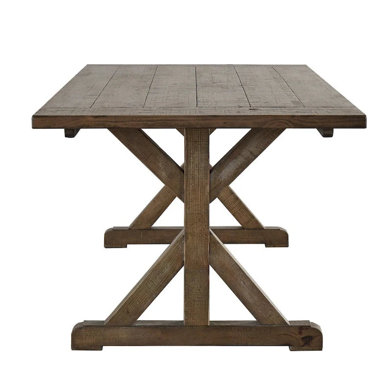 Table de ferme Paloma avec tréteaux en bois recyclé par iNSPIRE Q Artisan