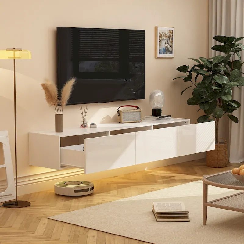 Meuble TV flottant mural avec LEDMeuble TV Meuble TV flottant