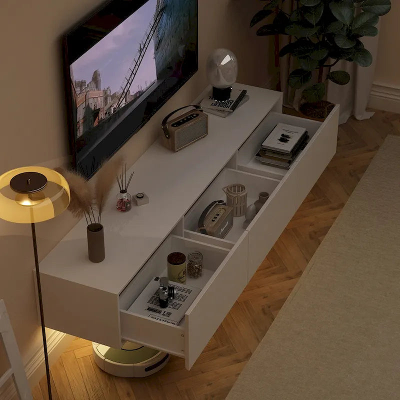 Meuble TV flottant mural avec LEDMeuble TV Meuble TV flottant