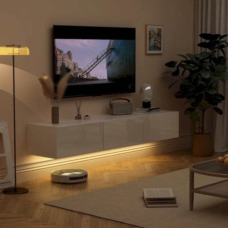 Meuble TV flottant mural avec LEDMeuble TV Meuble TV flottant