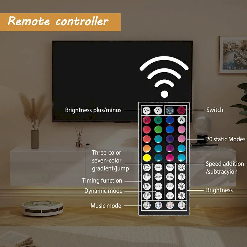 Meuble TV flottant mural avec LEDMeuble TV Meuble TV flottant