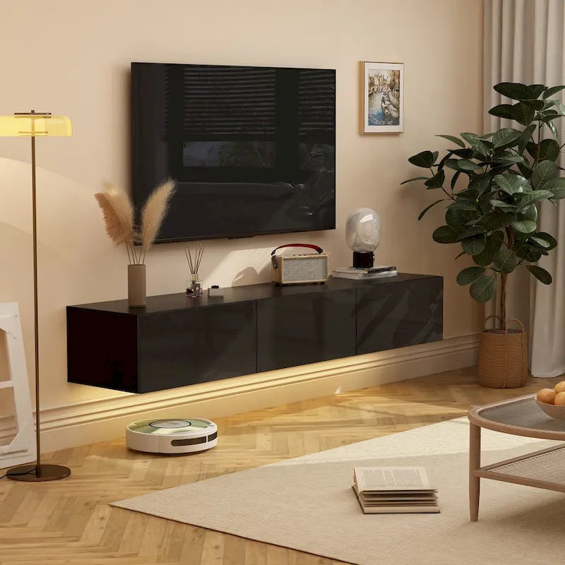 Meuble TV flottant mural avec LEDMeuble TV Meuble TV flottant