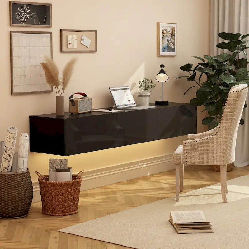 Meuble TV flottant mural avec LEDMeuble TV Meuble TV flottant