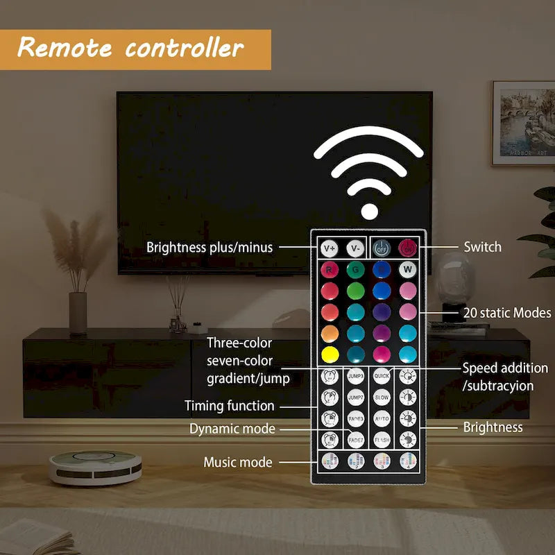 Meuble TV flottant mural avec LEDMeuble TV Meuble TV flottant