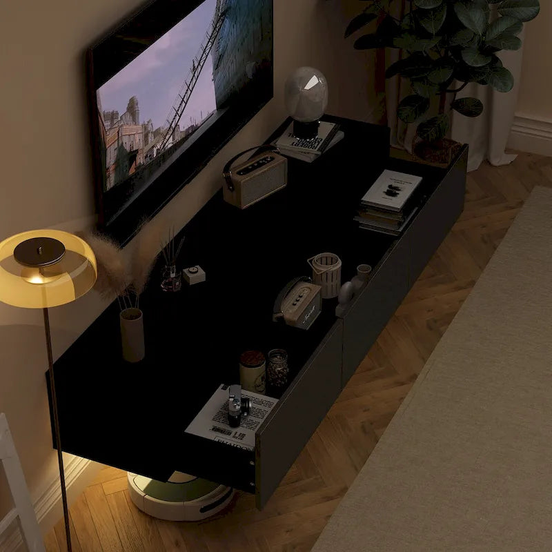 Meuble TV flottant mural avec LEDMeuble TV Meuble TV flottant