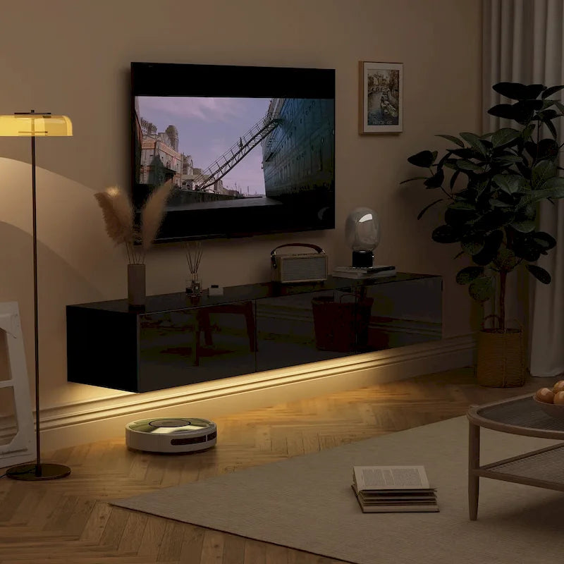 Meuble TV flottant mural avec LEDMeuble TV Meuble TV flottant
