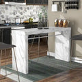 Table de hauteur de comptoir Amereti de 60 po en faux marbre par Furniture of America