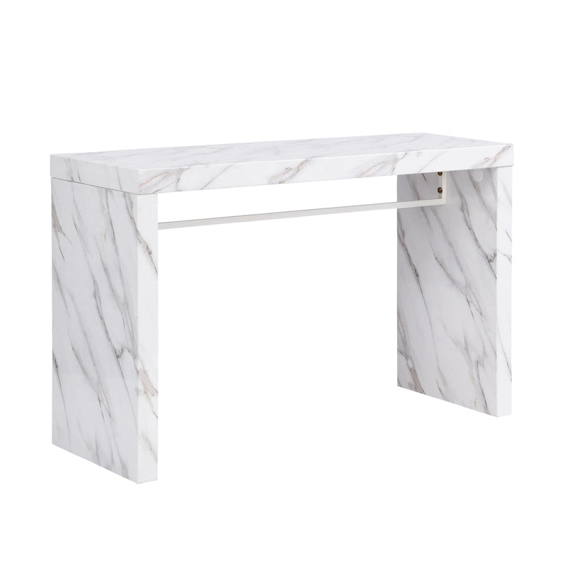 Table de hauteur de comptoir Amereti de 60 po en faux marbre par Furniture of America