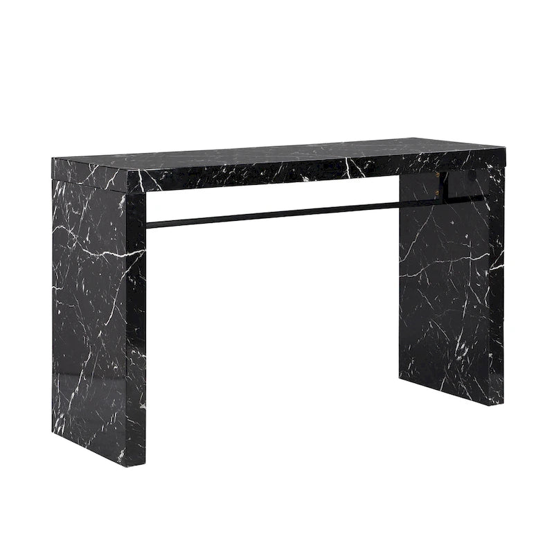 Table de hauteur de comptoir Amereti de 60 po en faux marbre par Furniture of America