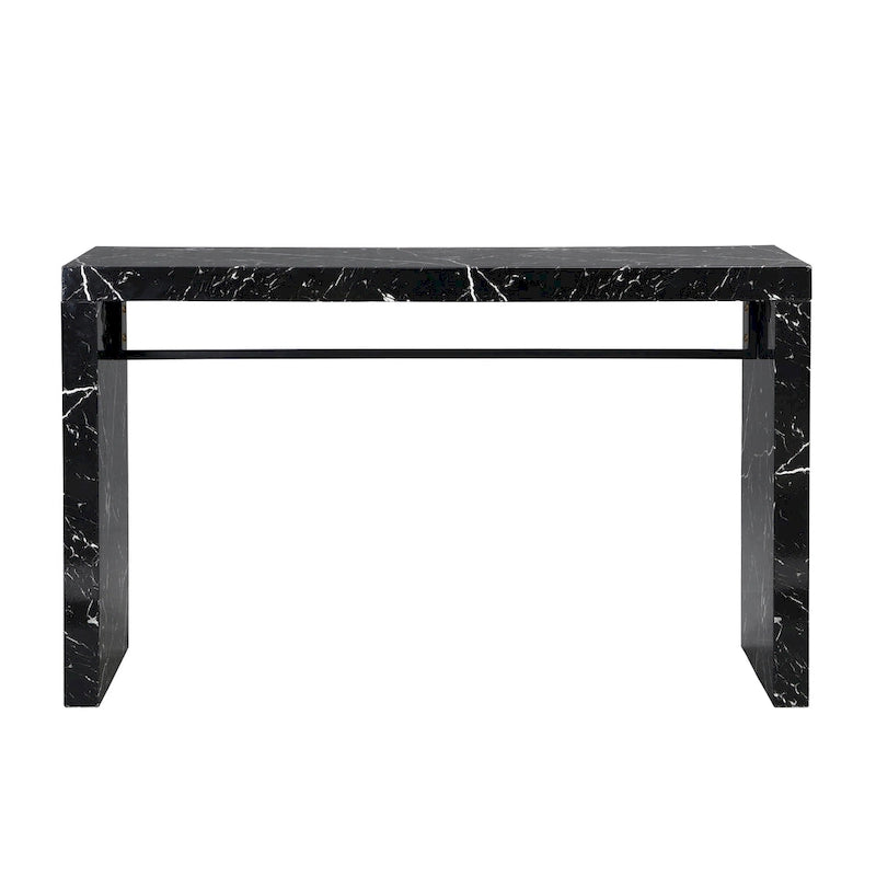 Table de hauteur de comptoir Amereti de 60 po en faux marbre par Furniture of America